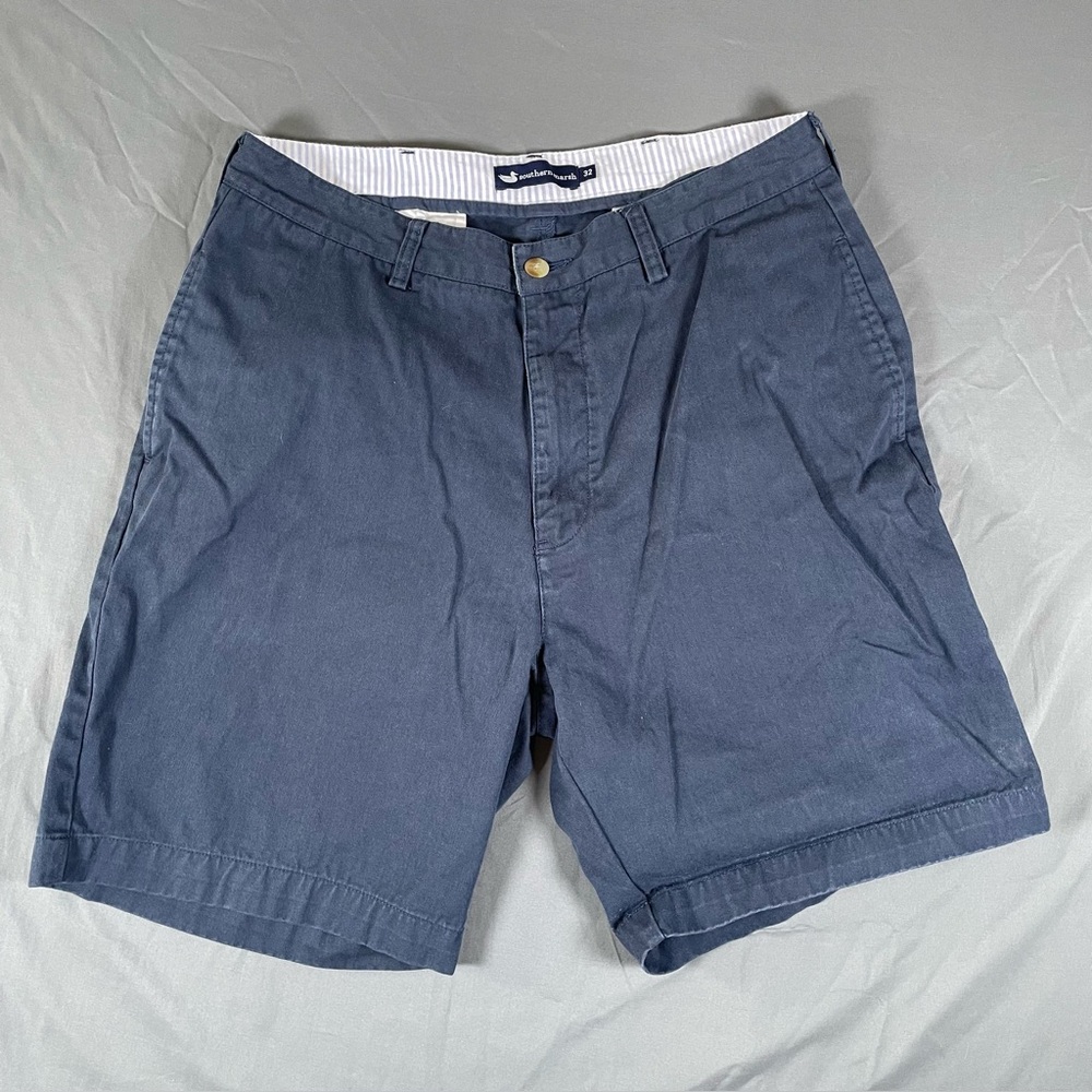 Southern Marsh Chino Shorts Men’s Size 32 Navy Blue Golf Preppy Cotton Designer